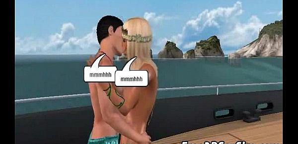  Hot 3D blonde mermaid getting fucked on a boat